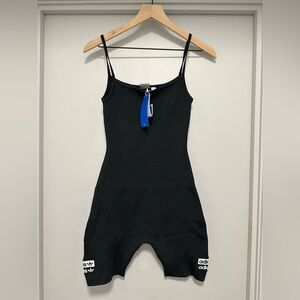 Adidas Black Cycling Suit Romper NWT
